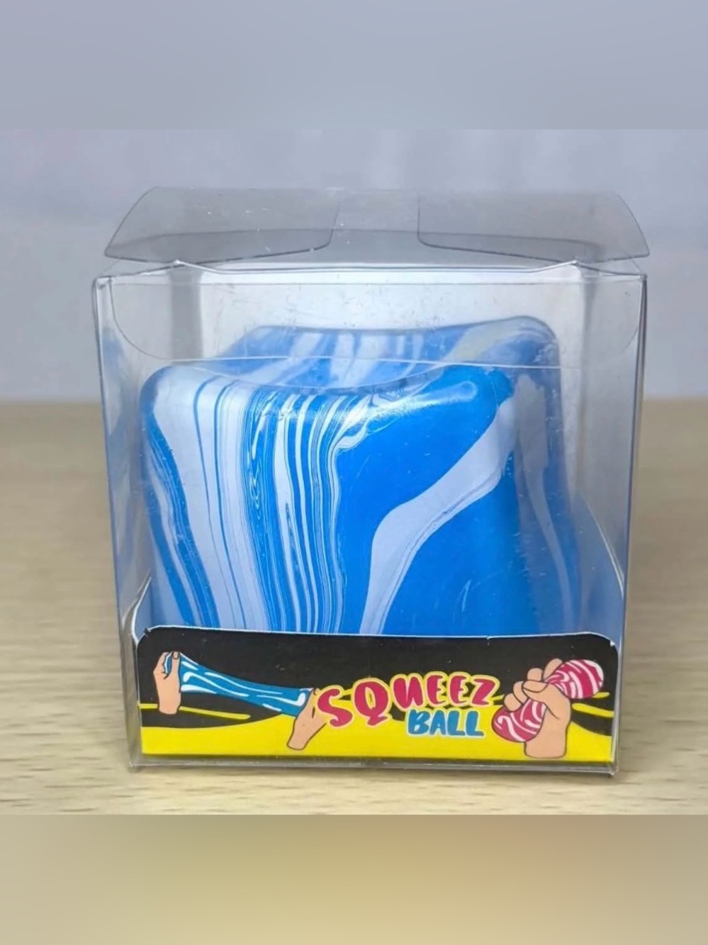 Marble Cube" blue& white square ball viral sensory toy, stress reliever